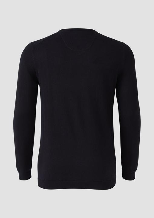 Produktbild s.Oliver Strickpullover Strickpullover mit Logo-Stickerei (XXL)