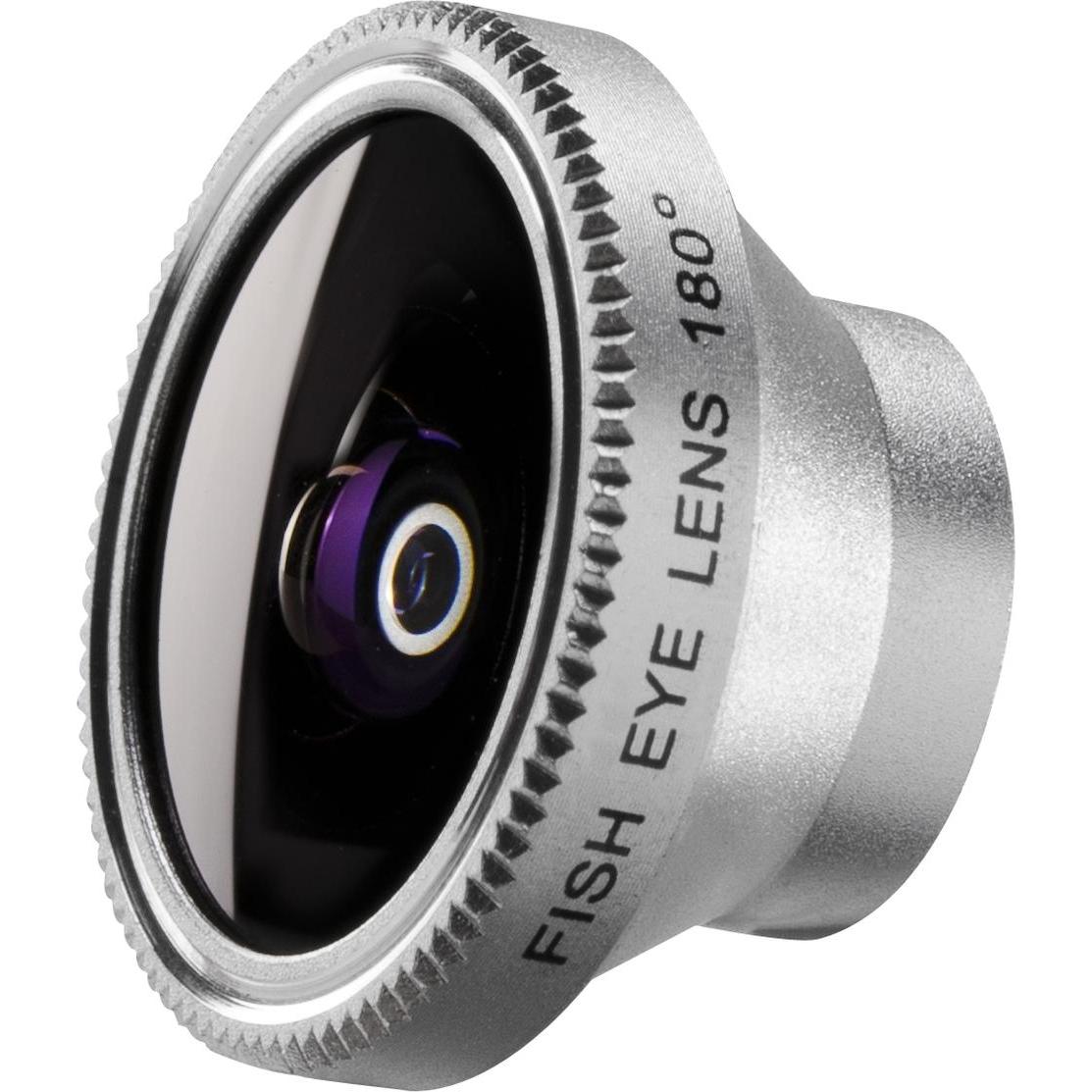 mantona Fisheye Objektiv 180 für iPhone SE/5/4S/4, Weiteres Smartphone Zubehör, Silber