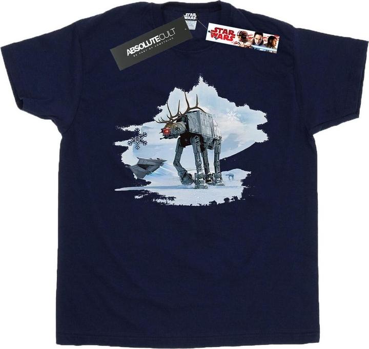 Actual product image Star Wars Boys Christmas AT-AT Reindeer T-Shirt (140, 146)