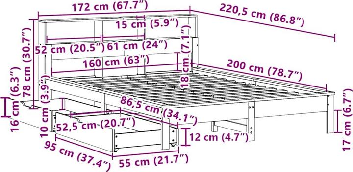 Image du produit vidaXL Bettgestell (160 x 200 cm)