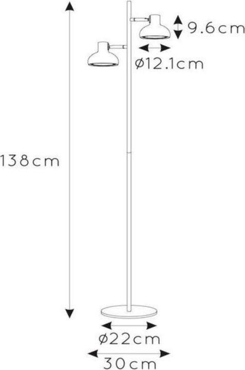 Actual product image Lucide SENSAS - Floor lamp - 2xES111 - Green 30797/02/33 (GU10)
