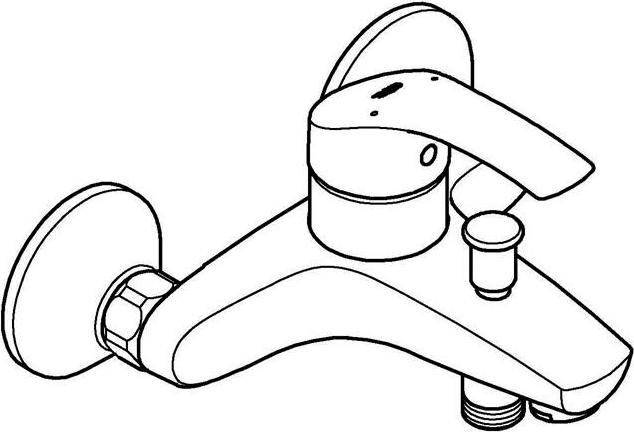 Actual product image Grohe Eurosmart single lever bath mixer
