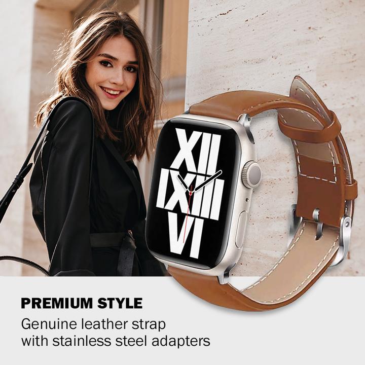 Actual product image Crong Noble strap - genuine leather strap for the Apple Watch 42 (Cowhide, 3, 4, 9, Extremist, Apple Watch Series 1)
