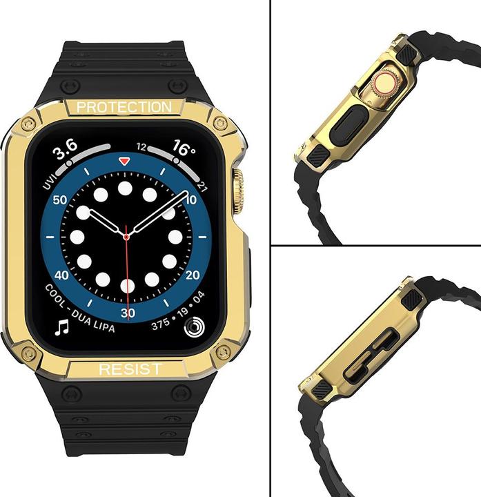 Immagine prodotto Hurtel Protezione del cinturino Fascia con custodia per Apple Watch 7 / SE (41/40 / 38 mm) Custodia (Materiale sintetico, TPU)