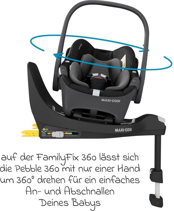 Actual product image Maxi-Cosi Babyschalen Babyschale Pebble 360 i-Size drehbar ab Geburt (Baby car seat, ECE R129/i-Size Standard)
