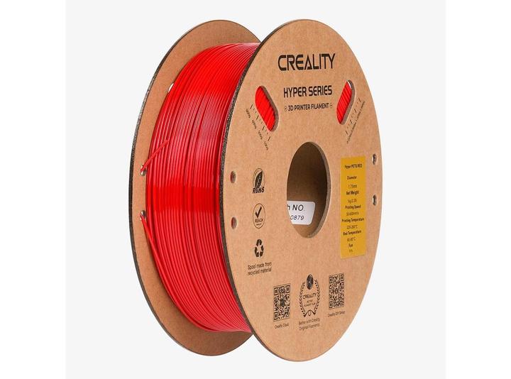Image du produit Creality Filament PETG Hyper Rouge, 1.75 mm, 1 kg (PETG, 1.75 mm, 1000 g, Rouge)
