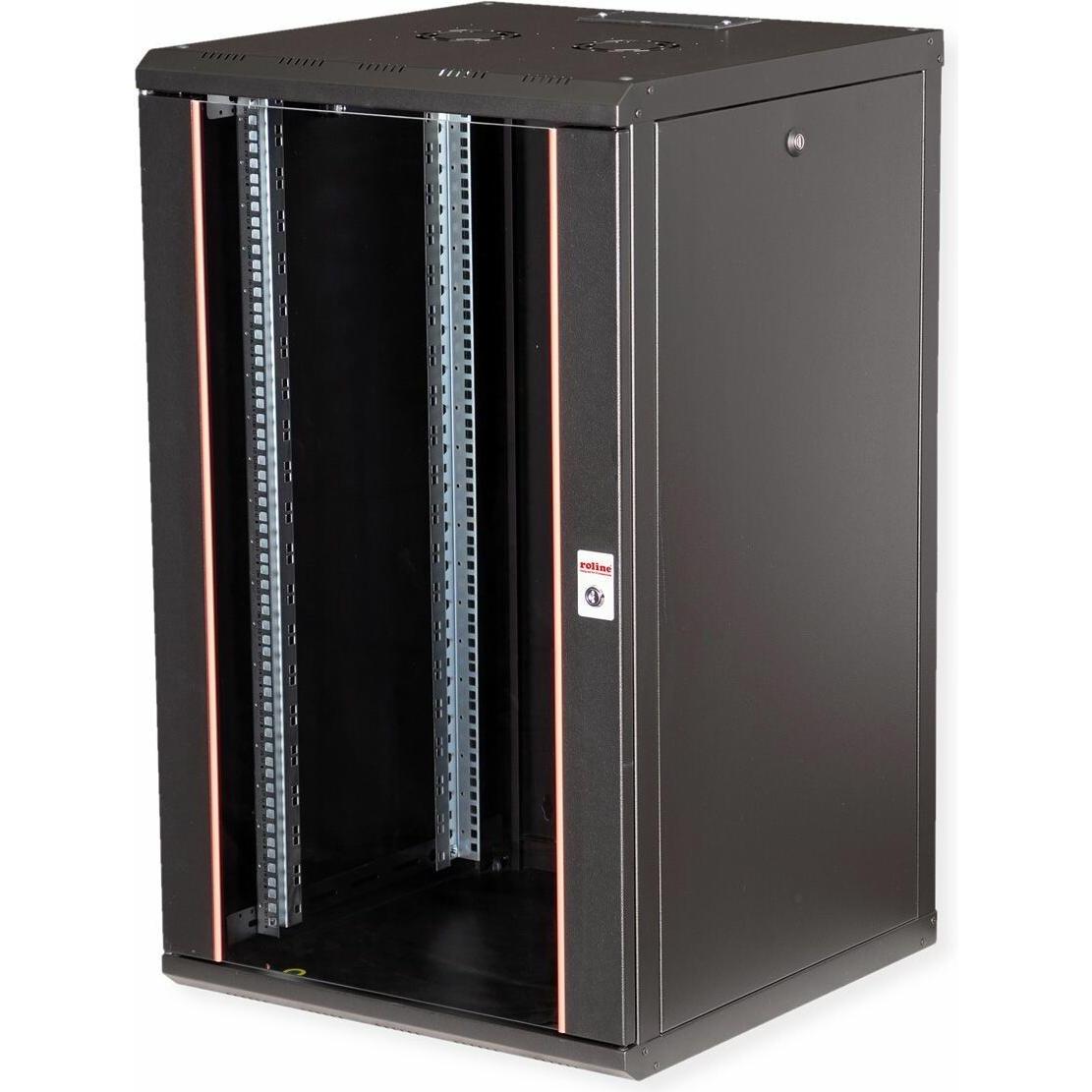 Roline 19-Zoll Wandgehäuse Pro 20 HE (10.86 HE, 19 Zoll Rack), Serverschrank, Schwarz