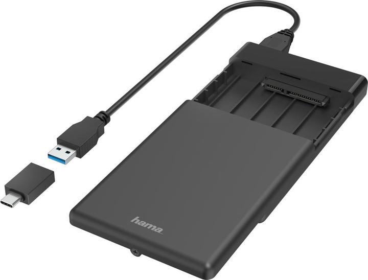 Productafbeelding Hama USB harde schijf behuizing voor 2,5 SSD en HDD harde schijven (2.5")