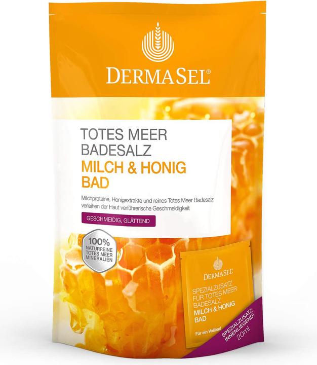 Produktbild DermaSel Badesalz Milch & Honig deutsch/französisch (Badepralinen)
