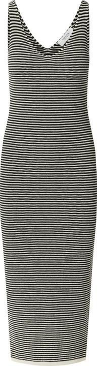 Image du produit Comma Kleid Strickkleid aus Baumwolle mit Streifen (46)