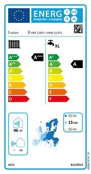 Energie-Label Vaillant VWF 118/4
