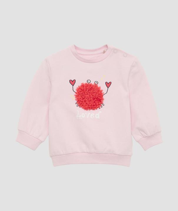 Produktbild s.Oliver Sweatshirt Sweatshirt aus Baumwollmix mit Chiffon-Applikation (86)
