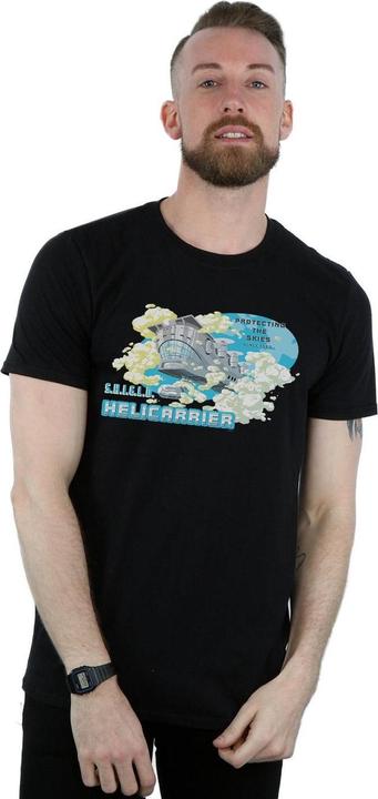 Immagine prodotto S.H.I.E.L.D. Hellicarrier Protecting The Skies Maglietta Uomo (4XL)