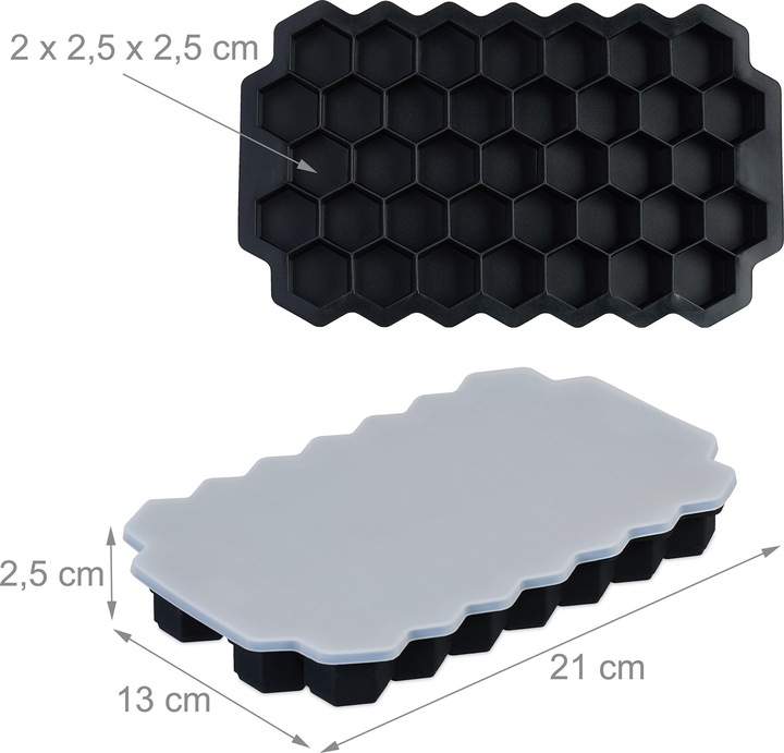 Actual product image Relaxdays 3x silicone ice cube mould