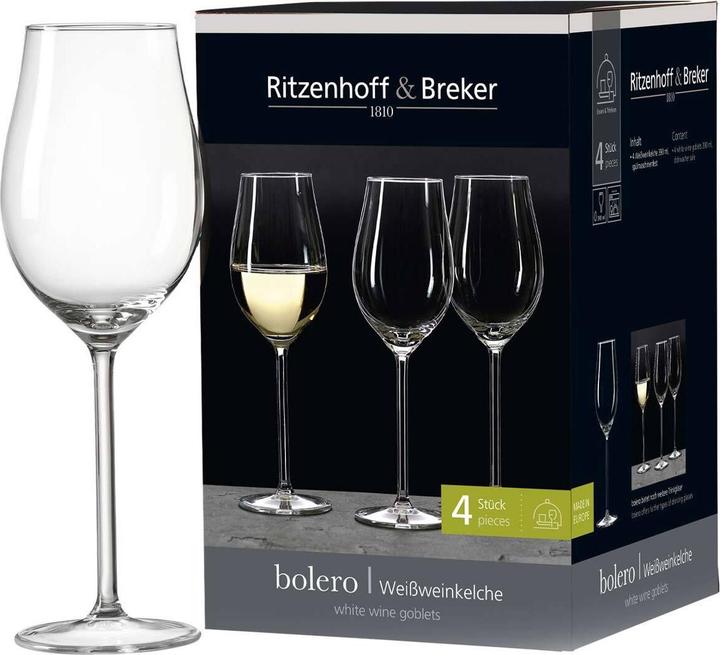 Actual product image Ritzenhoff & Breker Bolero Weissweingläser (39 cl, 4 Glasses, White wine glasses)