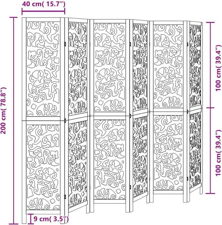 Actual product image vidaXL Paravent