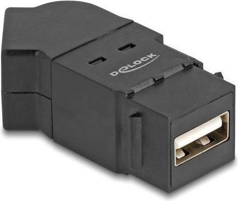 Produktbild Delock USB 2.0 Typ-A Einbaubuchse zu Typ-A Buchse 45° gewink (USB 2.0, 4.70 cm)