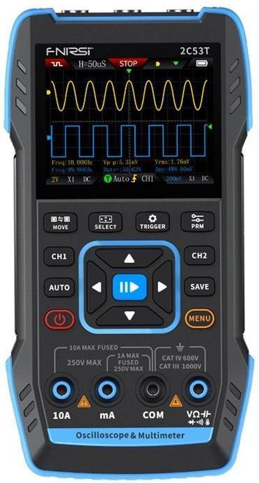 Fnirsi 2C53T portable 3in1 oscilloscope multimeter signal generator (CAT II 300V)