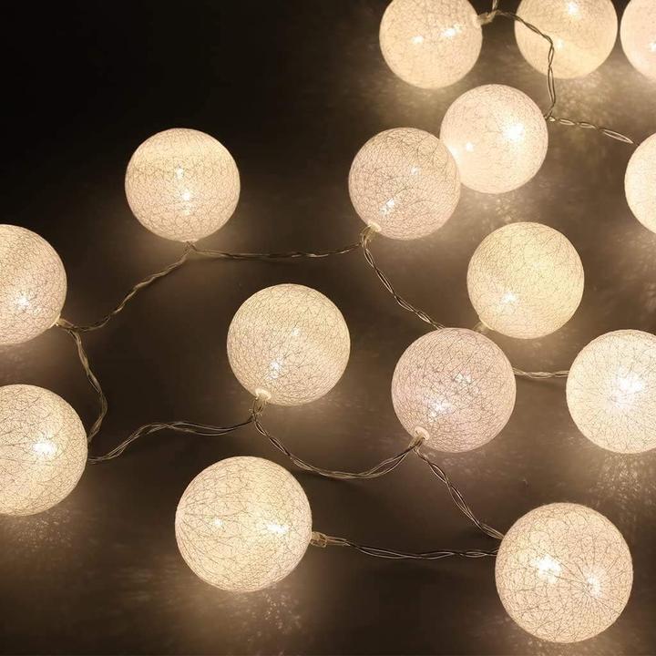 Actual product image Ciskotu Fairy lights cotton balls (3.80 m)