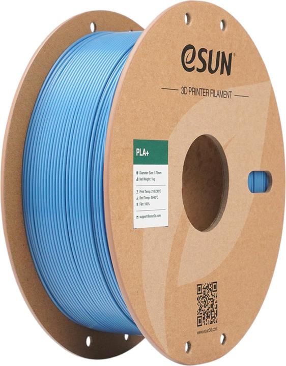 Actual product image eSUN PLA+ Dunst Blau Filament 1.75mm 1Kg (PLA+, 1.75 mm, 1000 g, Blue)