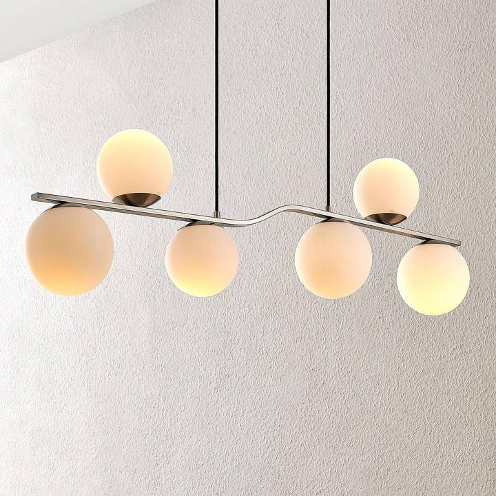 Produktbild Lindby Avalyn Pendelleuchte Opal/Nickel (E14)
