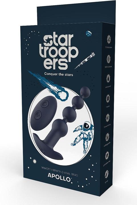 Produktbild Dreamtoys Dream Toys Startroopers Apollo Remote Vibrating Anal Bead Blue Einheitsgrösse