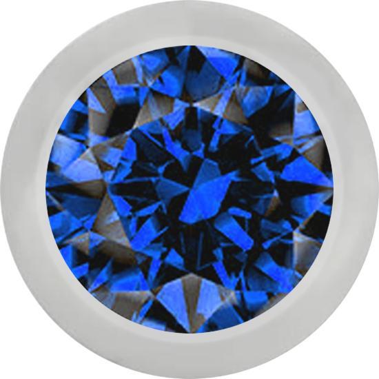 Immagine prodotto Star Piercing Micro sfera argento con cristallo blu scuro (senza ottone, Acciaio chirurgico 316L)