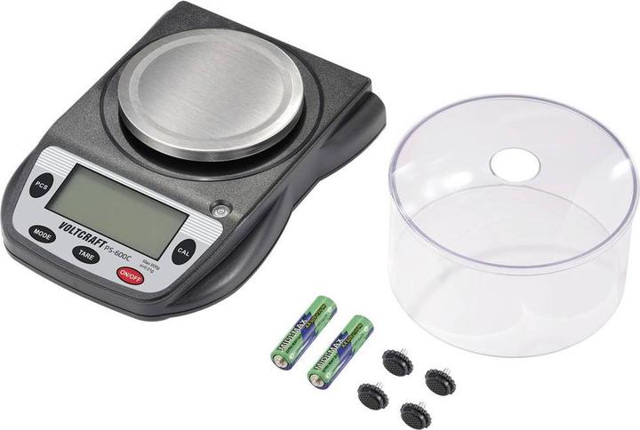 Immagine prodotto Voltcraft PS-600C Bilancia di precisione Capacità di pesatura (max.) 600g Leggibilità 0,01g a batteria Sch