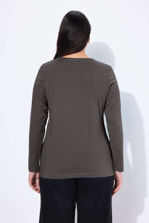 Immagine prodotto Ulla Popken Maglia aderente con scollo a girocollo e maniche lunghe (42, 44)