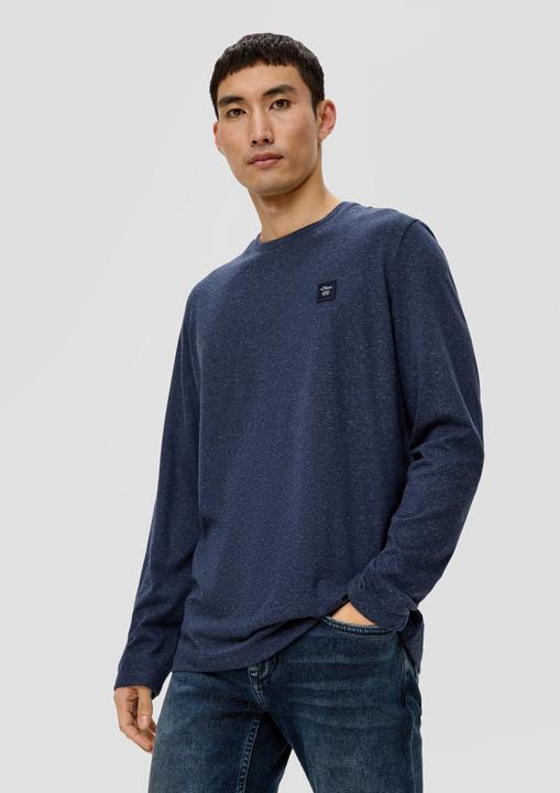 Produktbild s.Oliver T-Shirt Meliertes Langarmshirt (XXL)