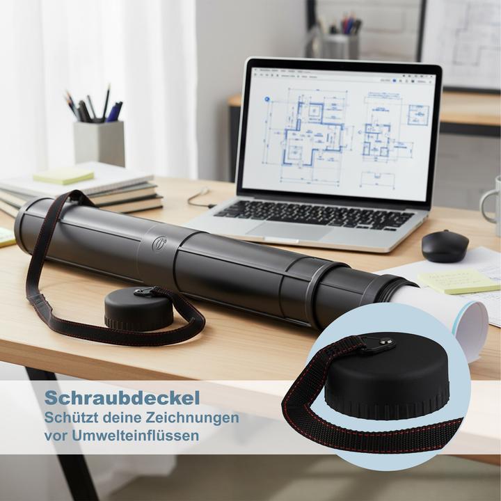 Actual product image Relaxdays GmbH Posterrolle ausziehbar schwarz