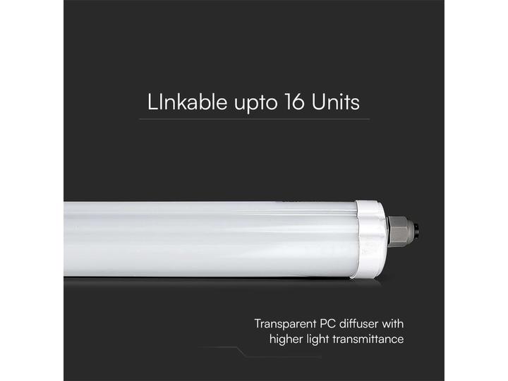 Produktbild V-TAC LED-Feuchtraumleuchte VT-1249S, EEK: E, 36W, 4320lm, 4000K, 1200mm (4320 lm)