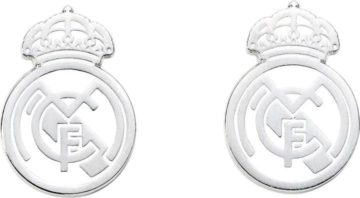 Actual product image Real Madrid CF Silver Painted Cufflinks (100% Synthetic Material)