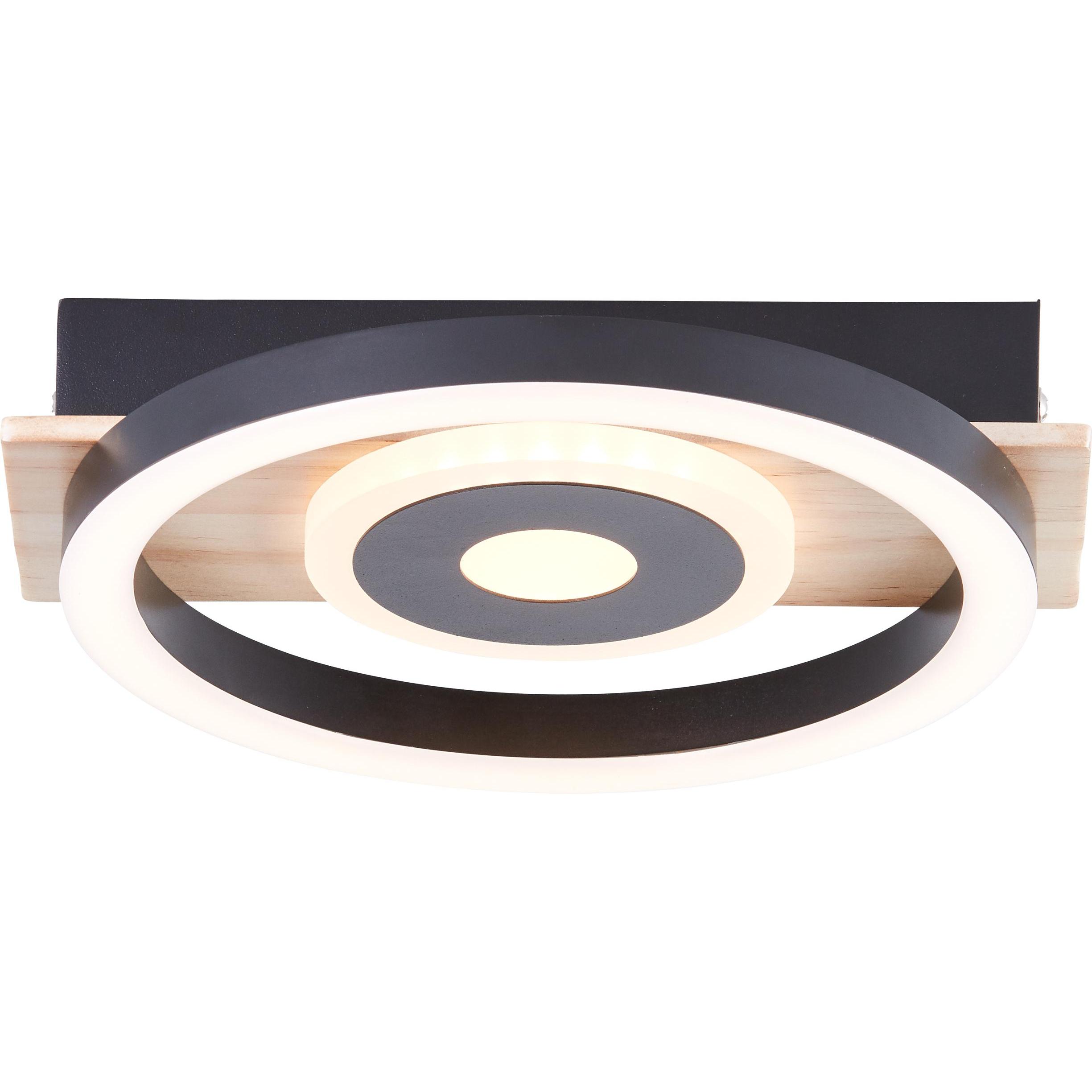 Brilliant, Wandleuchte + Deckenleuchte, BRE-Light Maureen LED Deckenleuchte 22x20cm schwarz/holz Metall/Holz/Kunststoff ...