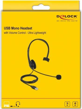 Actual product image Delock Mono headset (Cable, USB-A)