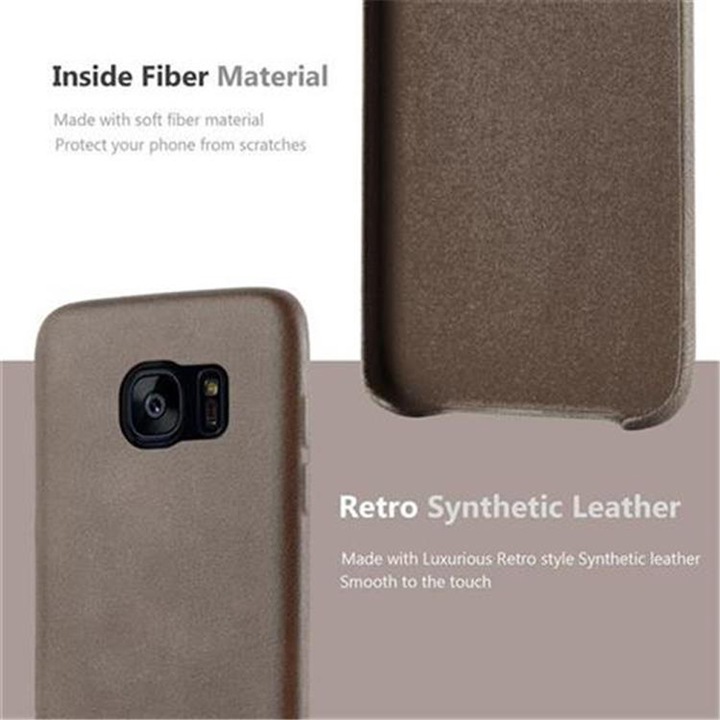 Actual product image Cadorabo Hard cover faux leather with texture (Samsung Galaxy S7 Edge)