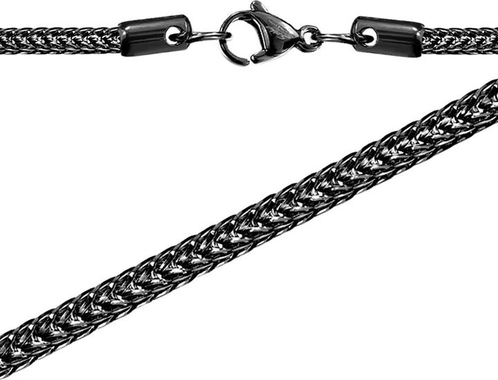 Produktbild Star Piercing Kette Quadratische Weizenkette schwarz (ohne Messing)