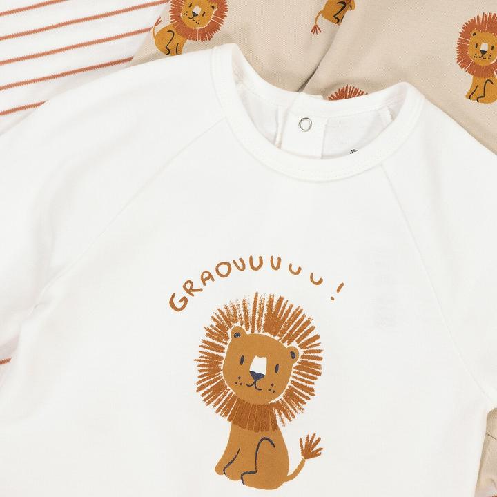 Immagine prodotto La Redoute Collections Pagliaccetto in cotone a 3 pezzi (74)