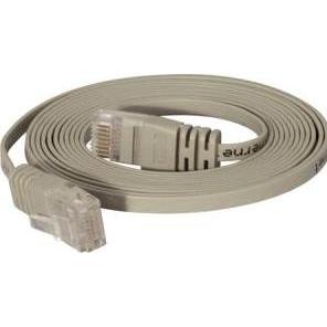 Thumbnail - Tecline Patchkabel Cat.6 U/UTP, ungeschirmt, flach, grau, 5.0m superflaches Patchkabel z.B. für die Verlegun (U/UTP, CAT...