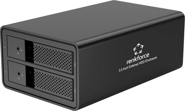 Produktbild Renkforce RF-6647596 8.9 cm (3.5 Zoll) Festplattengehäuse 2 Bay 3.5 Zoll USB-A ( (3.5")
