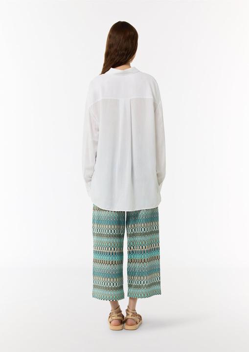 Image du produit Comma Bluse Tunika-Bluse aus Viskose-Leinen-Mix (34)