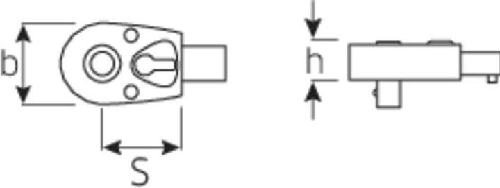 Productafbeelding Stahlwille Inbouwratel 1/4 (6,3 mm) 72