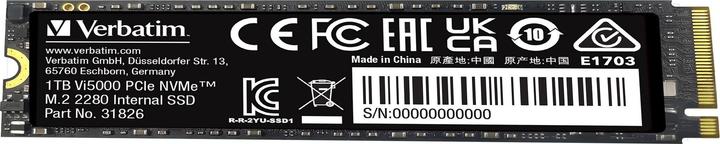 Produktbild Verbatim Vi5000 M.2 SSD 1TB PCIe4 NVMe 31826 (1000 GB, M.2 2280)