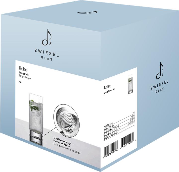 Produktbild Zwiesel ZWG Longdrinkglas Echo 480ml (4.80 dl, 4 x, Longdrinkgläser)