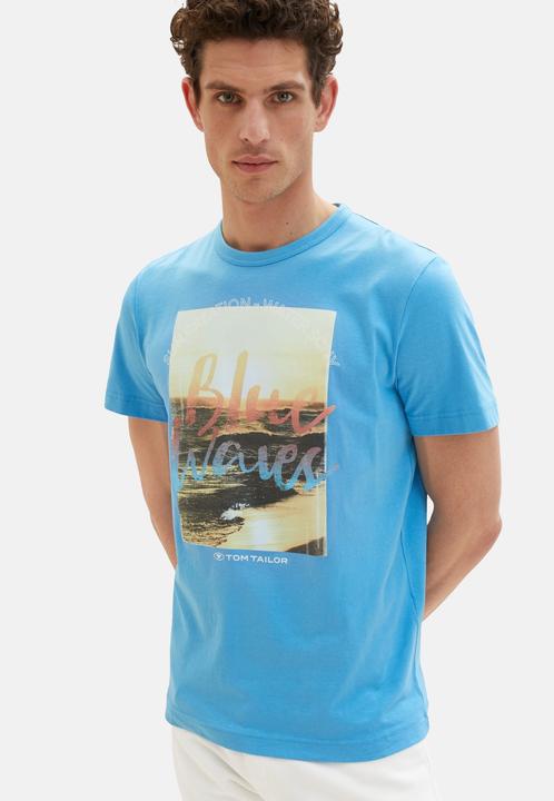 Produktbild Tom Tailor T-Shirt Kurzarmshirt mit Rundhalsausschnitt und Foto-Print (XXL)