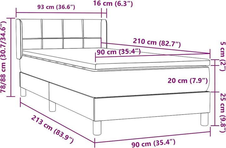 Image du produit vidaXL Carey (90 x 210 cm)