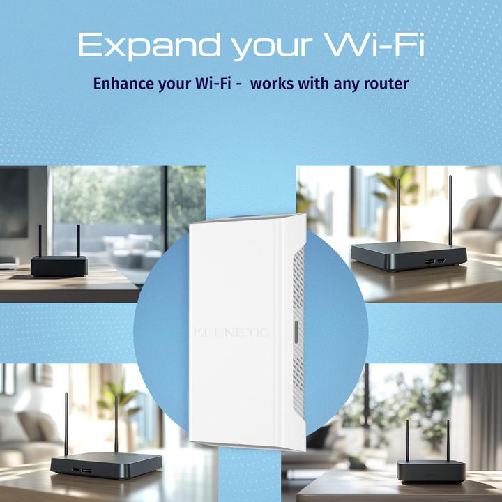 Produktbild Keenetic AX3000 Wi-Fi 6 Mesh Extender (2402 Mbit/s, 574 Mbit/s)