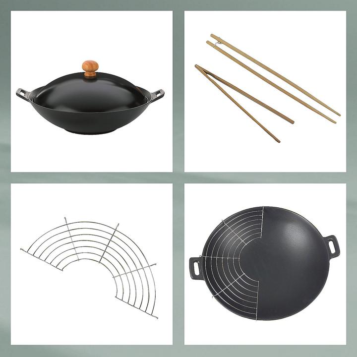 Produktbild Kela Asia Wok (36 cm, Wok Pfanne, Gusseisen)
