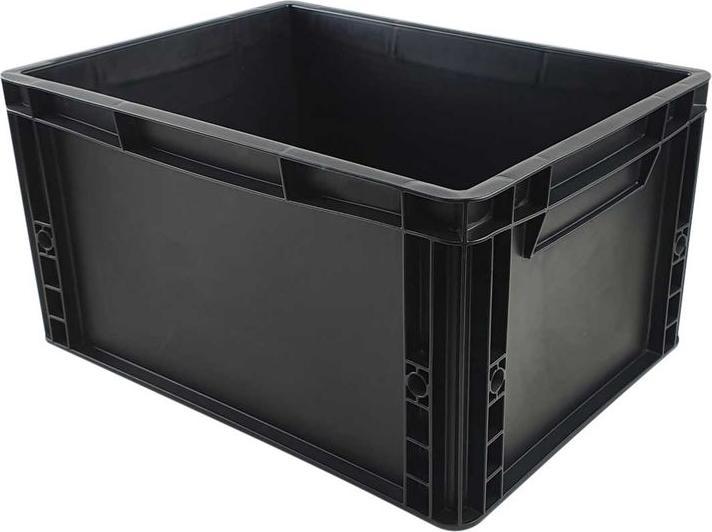 Image du produit RND Boîte de transport ESD, 400x300x170mm, polypropylène (PP), noir