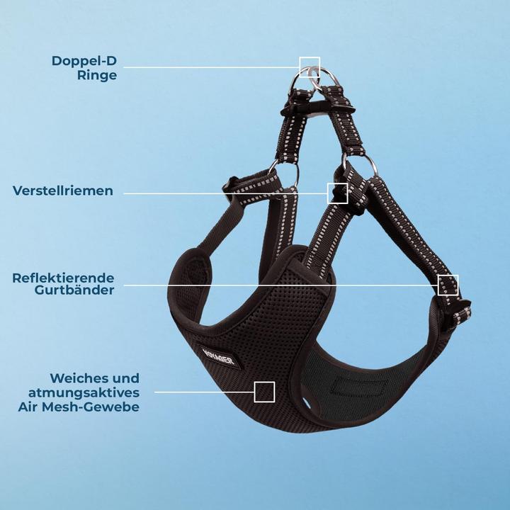 Immagine prodotto Voyager Hundegeschirr mit Reflektorstreifen (L, Cane)